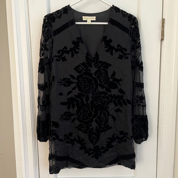 Urban Outfitters | Staring at Stars Chiffon Velvet Dress - Picture 2 of 4